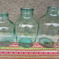 Стари стъклени буркани., снимка 1 - Антикварни и старинни предмети - 44369480