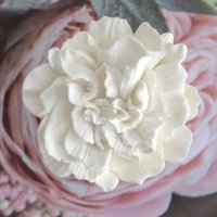Едро цвете божур Гардения Силиконов молд форма фондан гипс шоколад свещ сапун, снимка 3 - Форми - 44151750