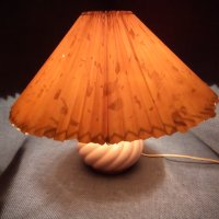 Лампа,Настолна, Абажур Платнен, Основа Керамика, снимка 12 - Настолни лампи - 42871846