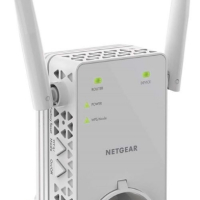 Разширител на обхват Wi-Fi NetGear EX6130-100PES, двулентов, AC 1200, 802.11 ac, бял, снимка 1 - Рутери - 44601254