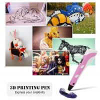 Писалка за 3D рисунки и фигурки 3D Pen-2 , снимка 7 - Образователни игри - 37603398
