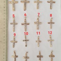 Златни кръстове -14 К, снимка 2 - Колиета, медальони, синджири - 29830397