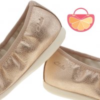 ПРОМО 🍊 CLARKS 36 & 37 номер 🍊 Дамски балерини от ест. кожа ROSE&GOLD нови с кутия, снимка 1 - Дамски ежедневни обувки - 21982149
