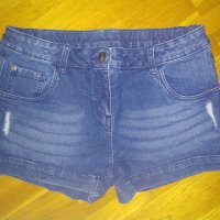 Къси дънкови панталонки, за р.164, снимка 1 - Детски къси панталони - 40047758