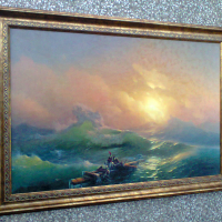 "С мечти в платната", морски пейзаж, картина, снимка 8 - Картини - 32549743