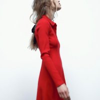 Червена мини рокля на Зара, снимка 3 - Рокли - 39873962