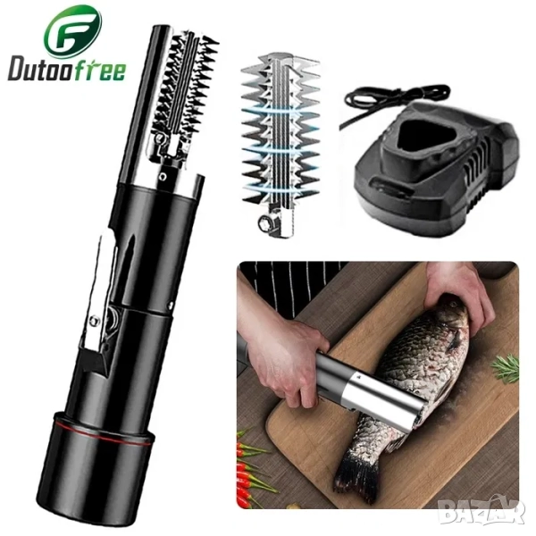 Безжичен професионален уред за почистване на риба, машинка за риба, чистене на риба, снимка 1