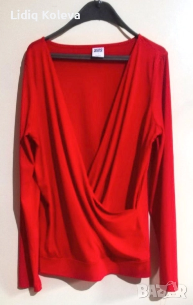 Дамска блуза с червен цвят, снимка 1