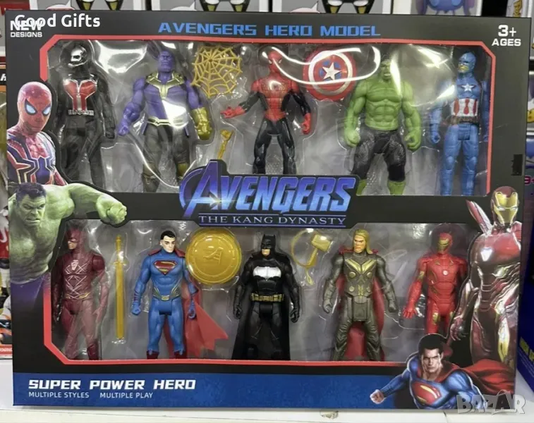 Комплект 10 фигурки с оръжия Avengers Spiderman, Непобедимите, снимка 1