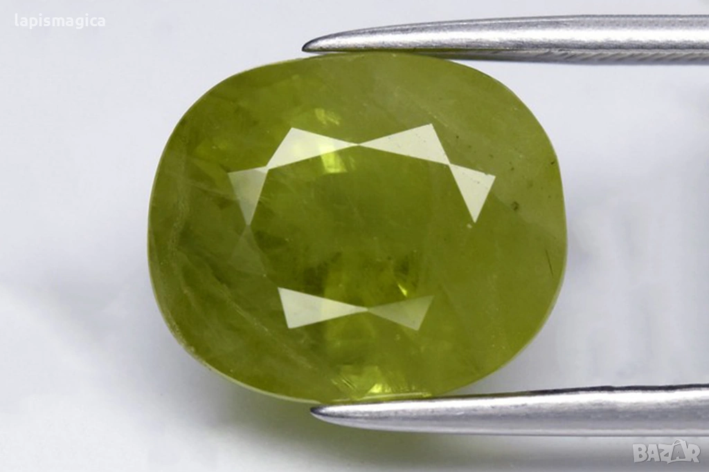 Зелен сапфир 5.22ct cushion шлифовка 10.3x8.7mm, снимка 1