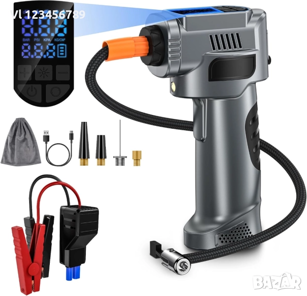 Автомобилен стартер и въздушен компресор 5-в-1, снимка 1