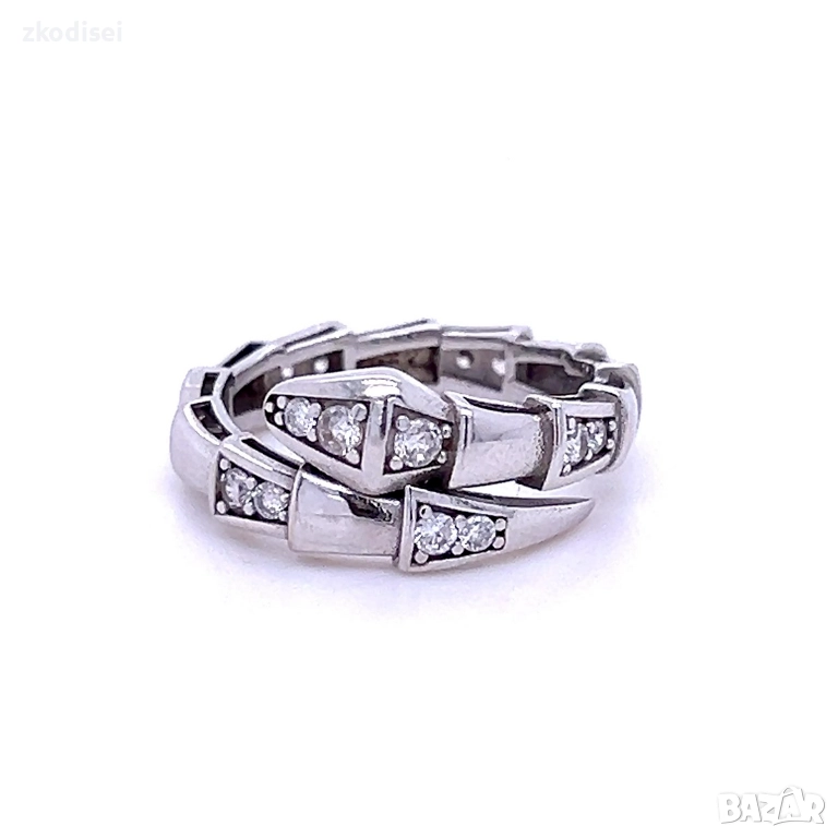 Златен дамски пръстен BULGARI 3,20гр. размер:55 14кр. проба:585 модел:36265-6, снимка 1