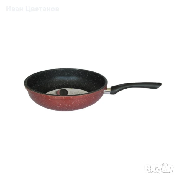 Тиган Rosberg, Дълбок, Мраморно покр., Индукция, Бордо меланж, снимка 1