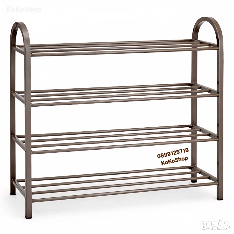 Метална етажерка за обувки с 4 нива – практично решение за дома, снимка 1