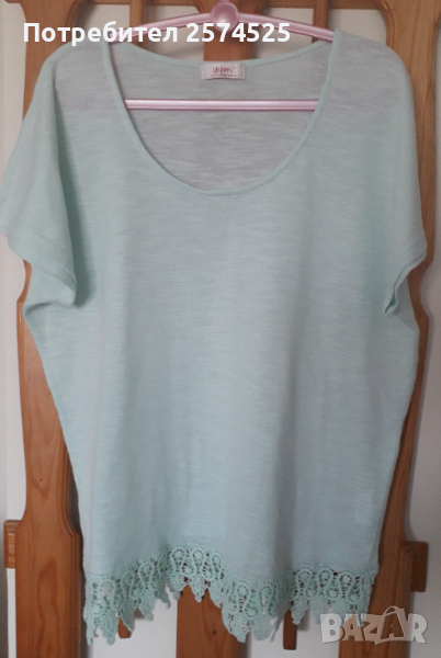 NEXT вносна светлозелена блуза с дантела, снимка 1