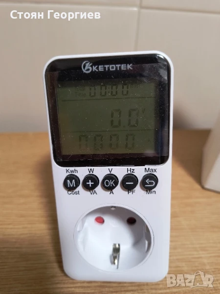 KETOTEK Измервател на консумация на енергия, Електромер за контакт, снимка 1