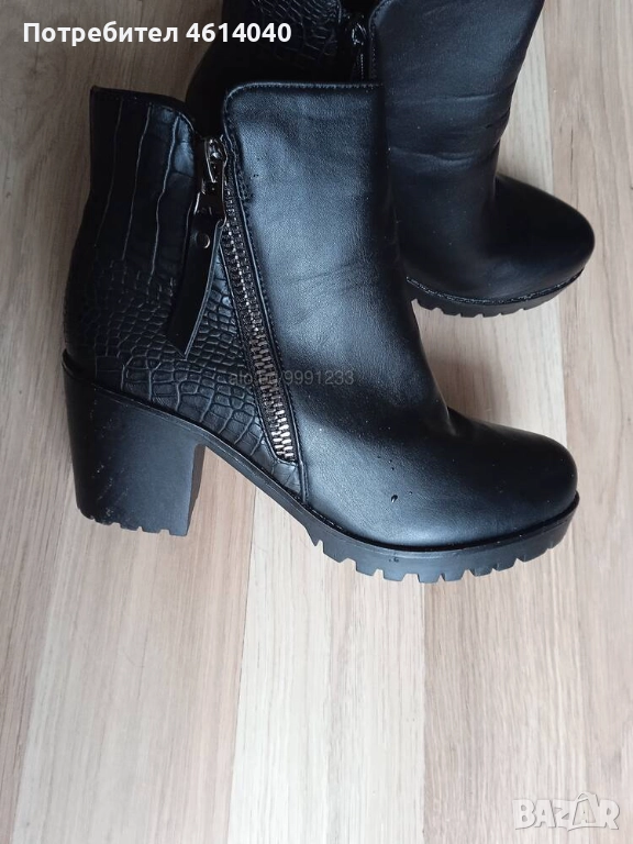 Обувки Боти на ток 7 см размер 37, снимка 1