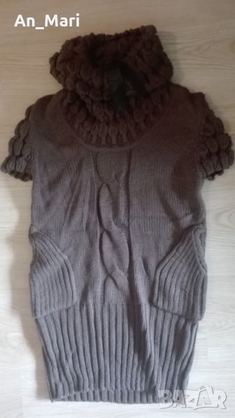 Дамски пуловер в бежаво-кафявата гама, снимка 1