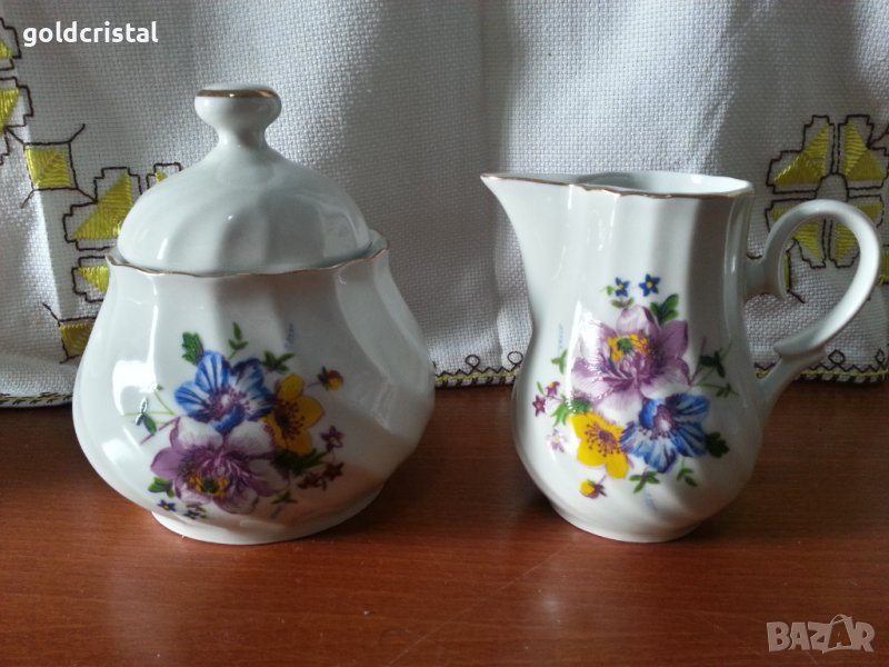 Стар български порцелан захарница латиера , снимка 1