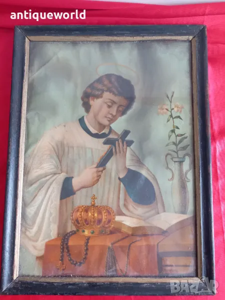 Много Стара Католическа ИКОНА, снимка 1