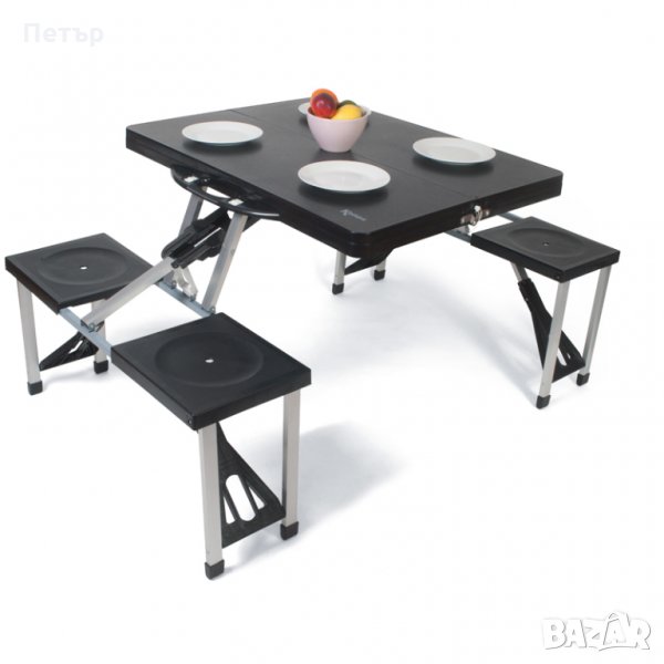 Комплект маса с 4 стола сгъваеми Kampa Happy Table, снимка 1