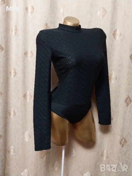 S/M Черно еластично боди , снимка 1