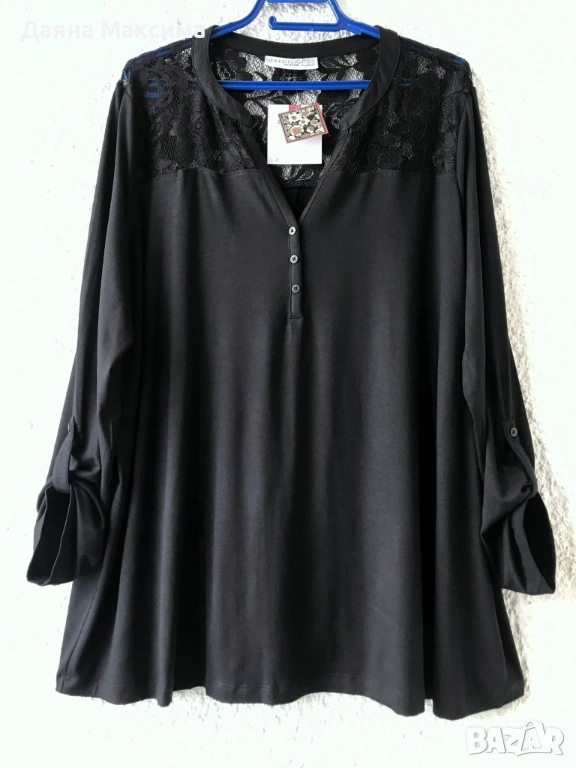 Туника с дантела 3/4/5ХЛ 💜, снимка 1