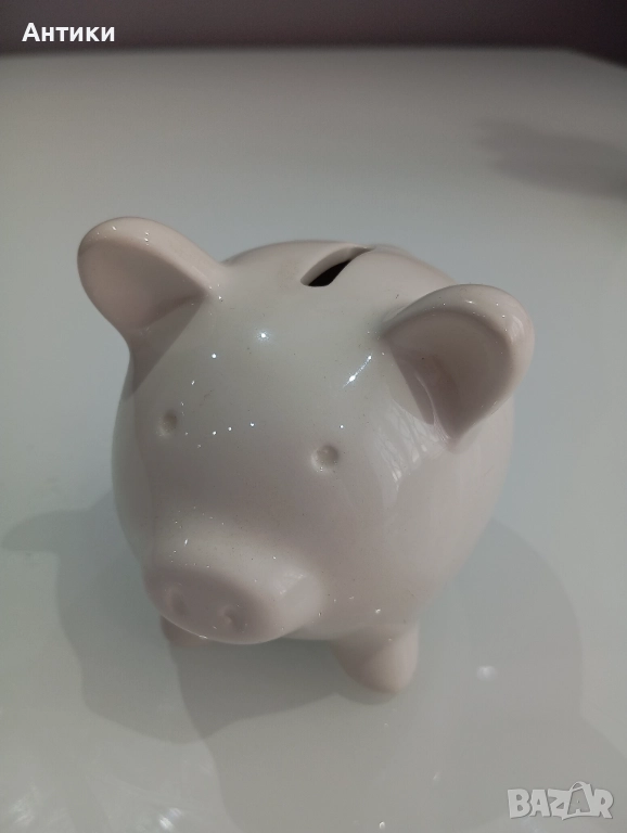 Стара порцеланова касичка прасенце, снимка 1