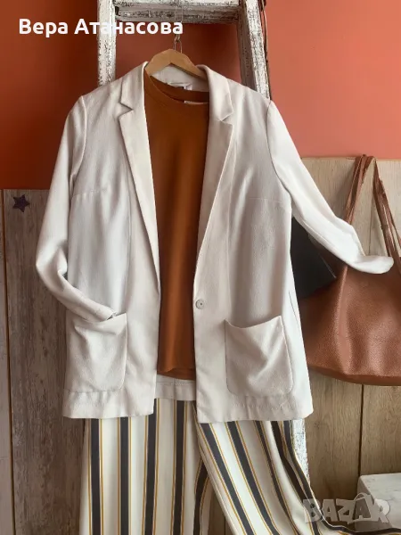 🍒🍒🍒 Divided🍒 ежедневен блейзър в телесен цвят👠, снимка 1