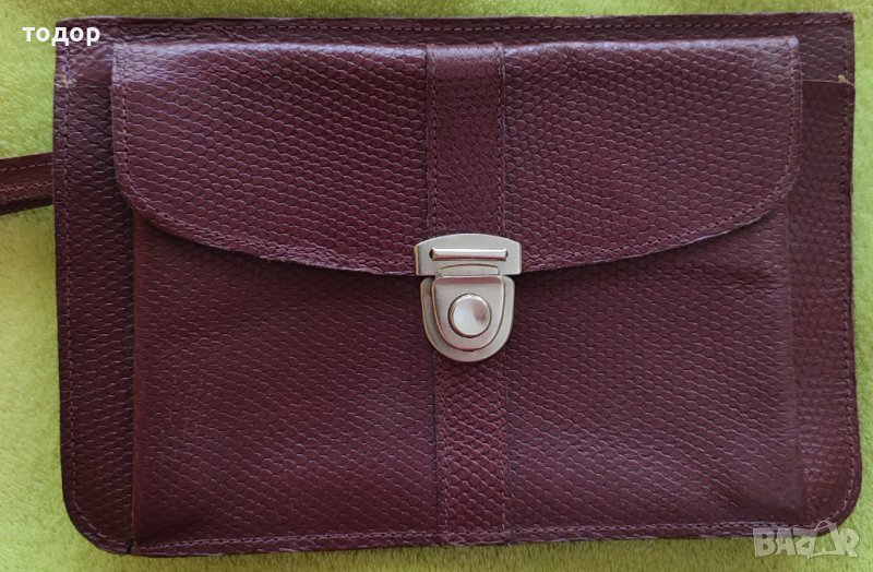 Перфекна Мъжка Кожена Чантичка Чисто НОВА, снимка 1