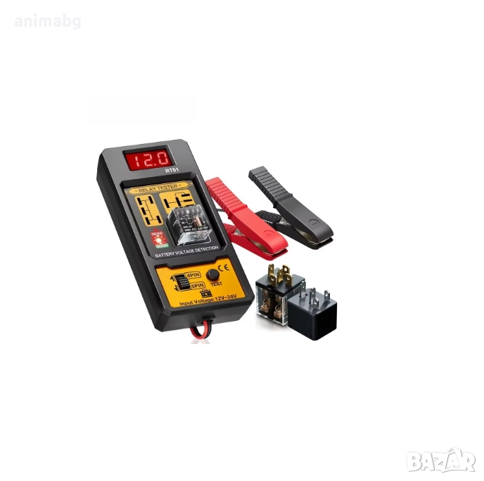 ANIMABG Универсален тестер за проверка на автомобилен акумулатор, 11-25V, LED индикаторна светлина, снимка 1