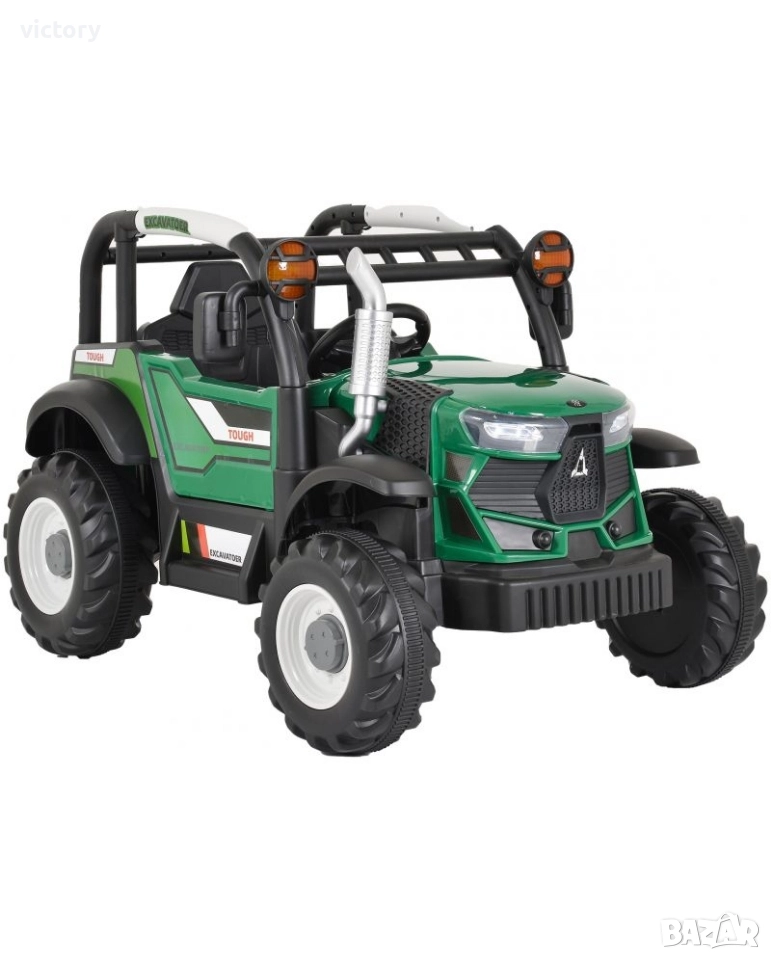 Акумулаторен трактор Moni - Harvest HSD, зелен , снимка 1
