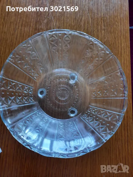 Стъклена фруктиера, снимка 1