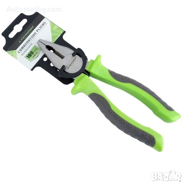 Клещи Automat, Комбинирани, 180мм, Зелен, снимка 1
