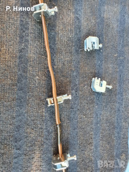 Медна шина за заземяване 4 х 11 мм, снимка 1