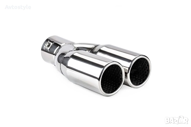 Хром накрайник Amio двоен, снимка 1