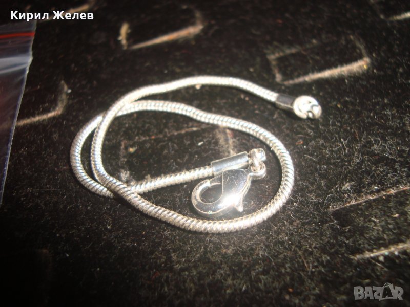 ПОСРЕБРЕНА НЕЖНА КРАСИВА ГРИВНИЧКА ГРИВНА за ГЛЕЗЕН 23774, снимка 1