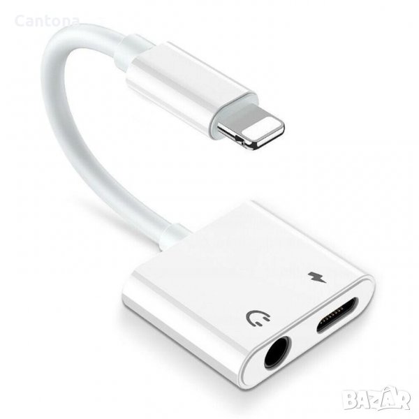 Audio Converter Lightning to Lightning and 3.5mm Aux - Lightning адаптер към 3.5 аудио изход и Light, снимка 1