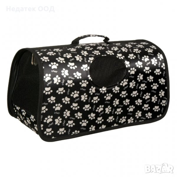 Чанта за домашни любимци, 48х22х25см, черен/бял, снимка 1