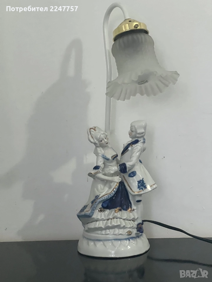 Настолна лампа порцелан 44 см, снимка 1