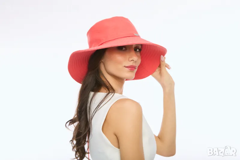 Лятна Дамска Шапка Justine - Корал, снимка 1