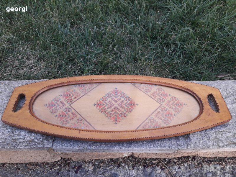 Ретро дървен поднос  10/4, снимка 1