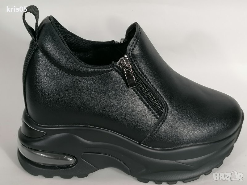 Черни маратонки на платформа, снимка 1