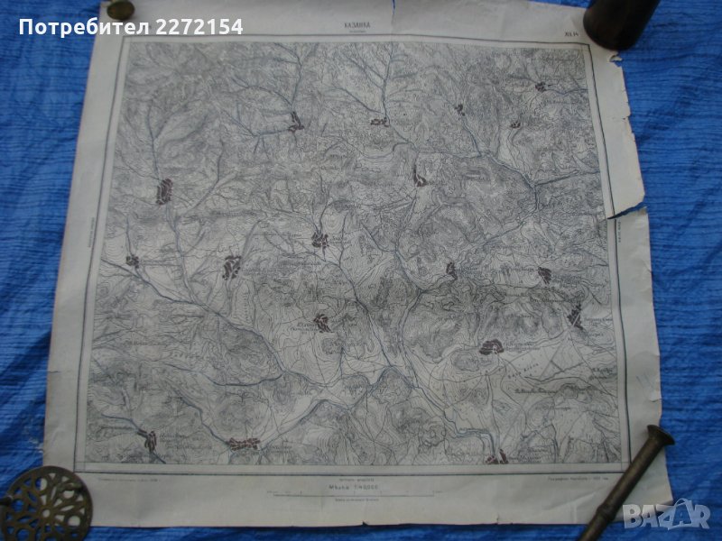 Стара военна карта-9, снимка 1