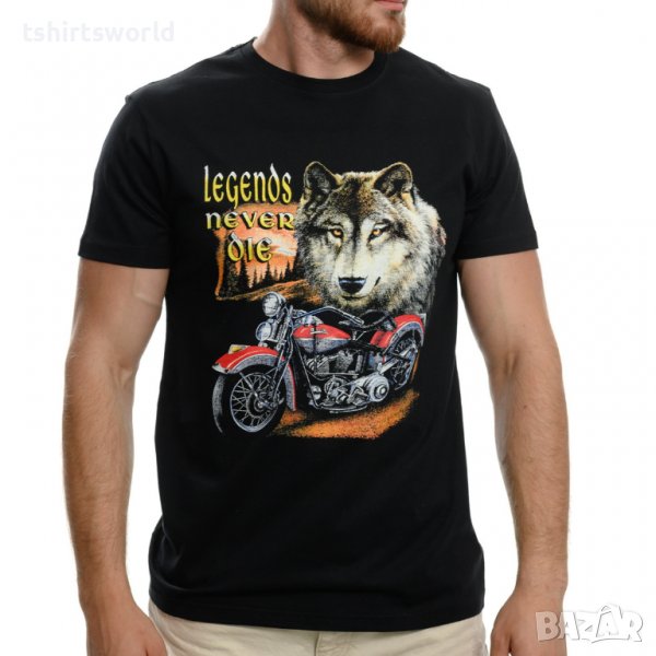 Нова мъжка тениска с дигитален печат Legends Never Die, снимка 1