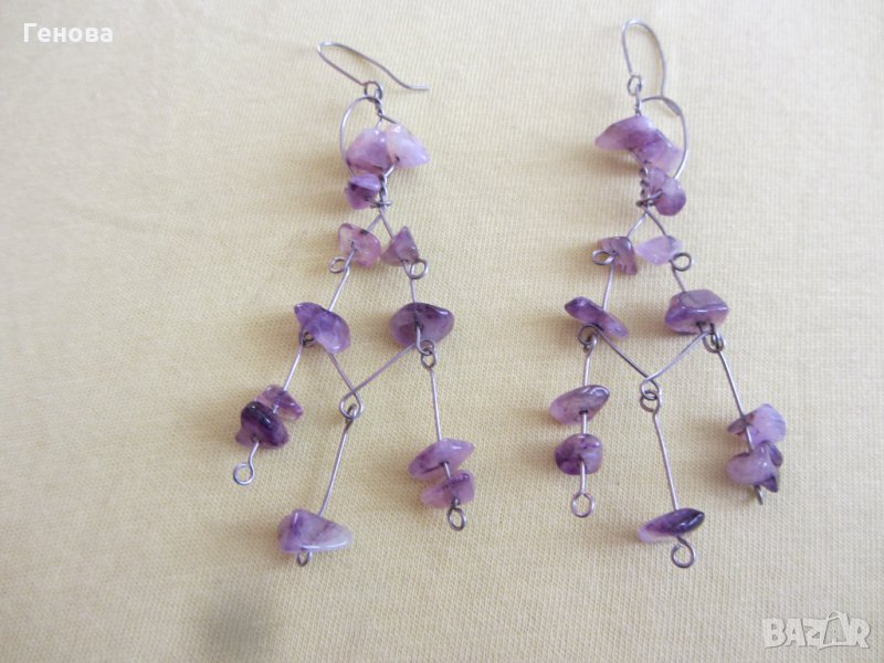 Обеци с полускъпоценни камъни, снимка 1