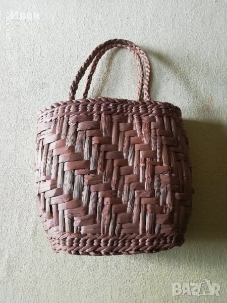 Плетена сламена дамска чанта тип кошница - само по телефон!, снимка 1