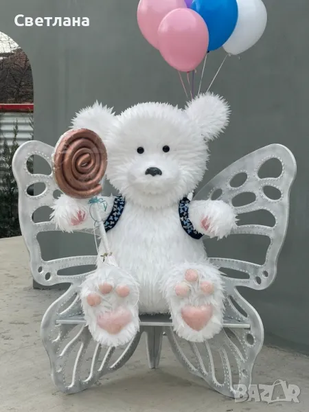 Намалена! Декоративна голяма мечка с близалка, снимка 1