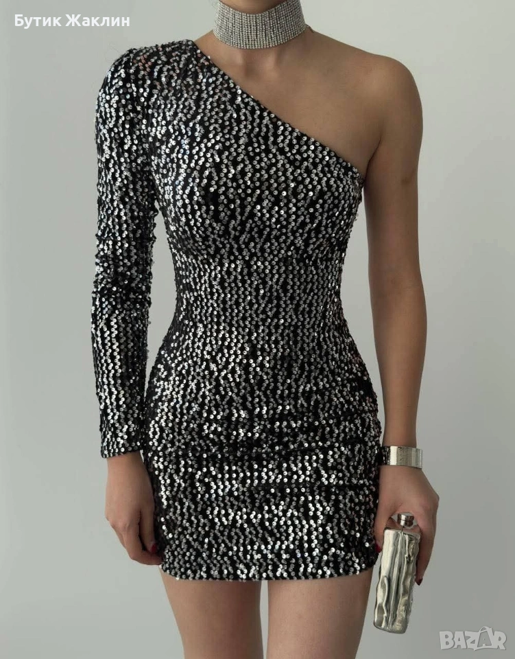Дамска официална рокля с пайети , снимка 1
