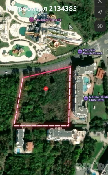 ПОМОРИЕ ПАРЦЕЛ -ТОП -локация до аквапарк , снимка 1